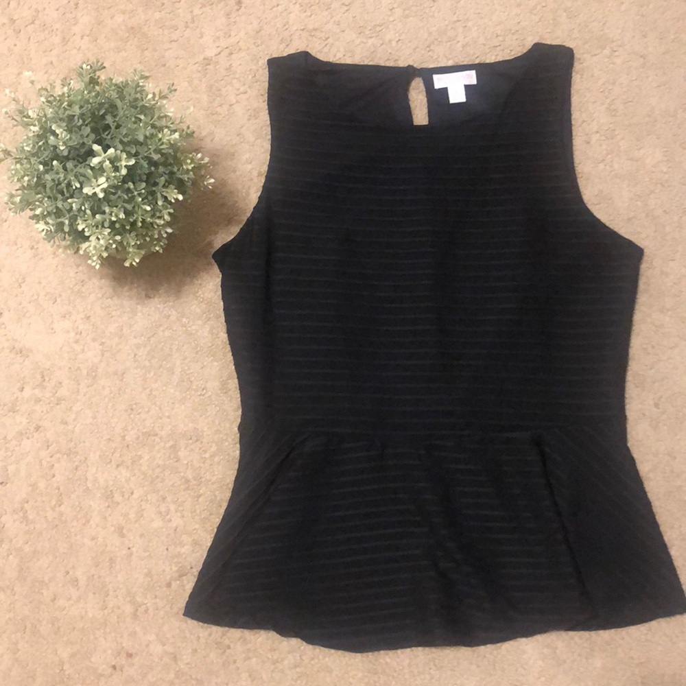 BISOU BISOU Black Peplum Top